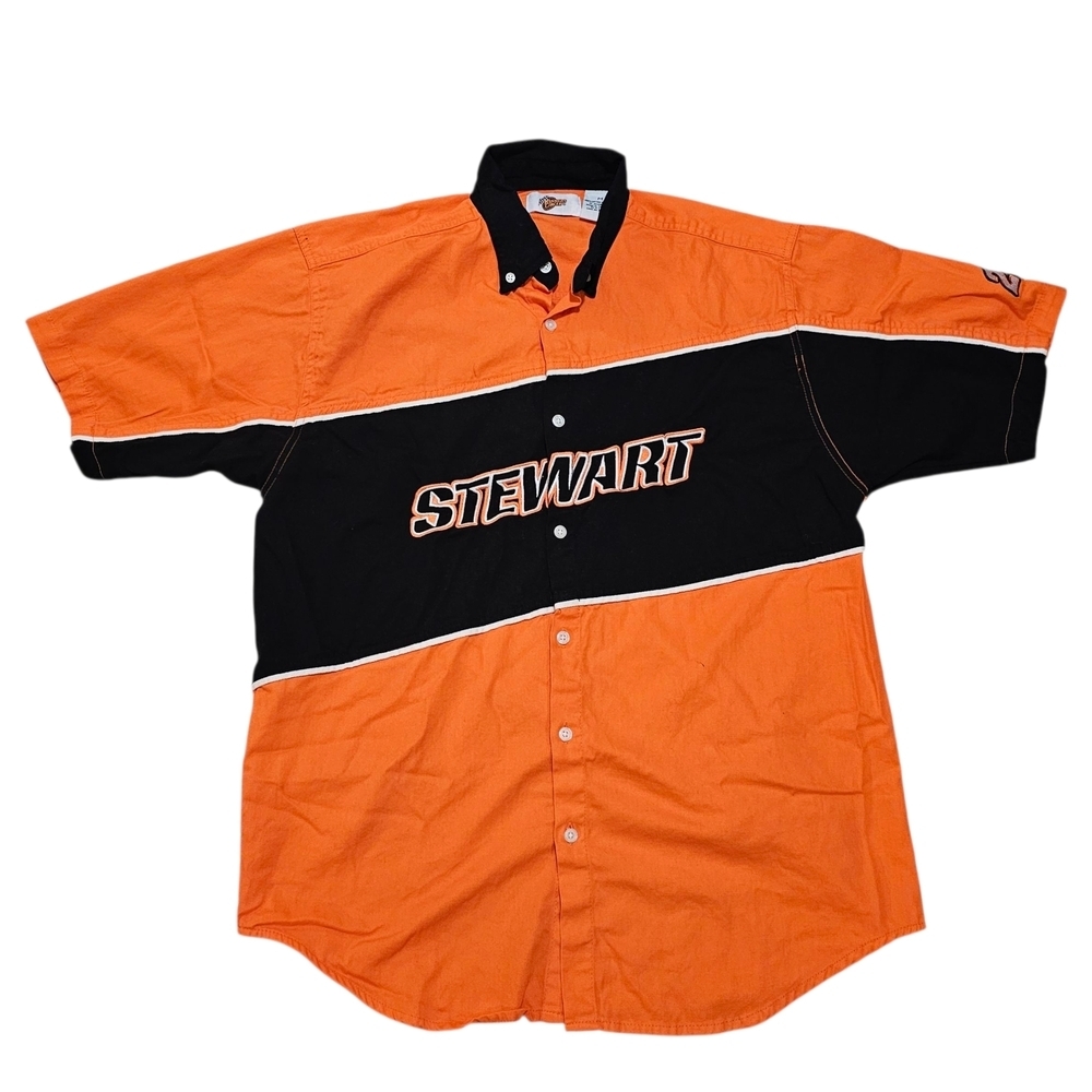 Vintage Winners Circle Tony Stewart Button Up Polo Shirt